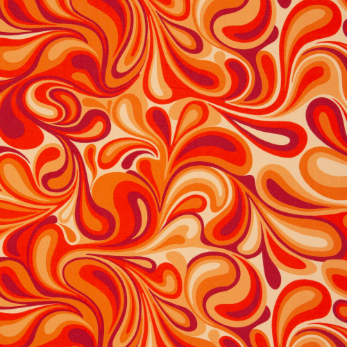 Viskose- Webware - Donna - Muster - Retro